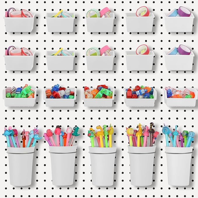 Yookeer 20 Pcs Pegboard Bins and Cups by Yookeer