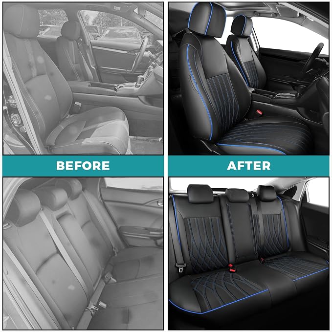 Seat Covers for Honda Civic Sedan EX-L, Sport 2016 2017 2018 2019 2020 2021 - Image 5