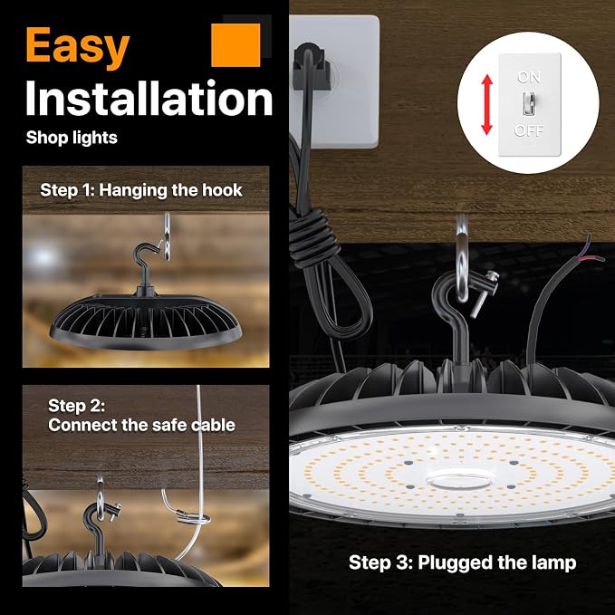 200W High Bay LED Shop Lights - Image 3
