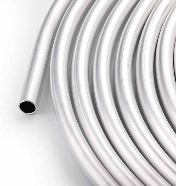 3/8" OD Aluminum Hard Fuel Line Hardline Tube Tubing Coil 25 Feet Roll - Image 3
