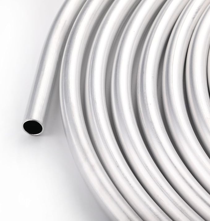 1/4" OD Aluminum Hard Fuel Line Hardline Tube Tubing Coil 16 Feet Roll - Image 3