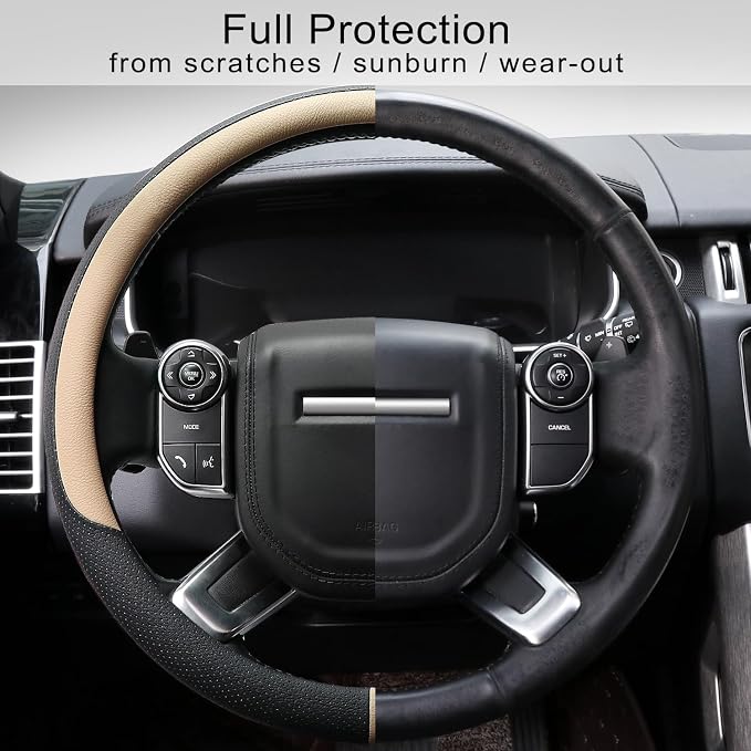 COFIT Breathable Car Steering Wheel Cover 16 inch Auto Universal Leather Wrap - Image 5