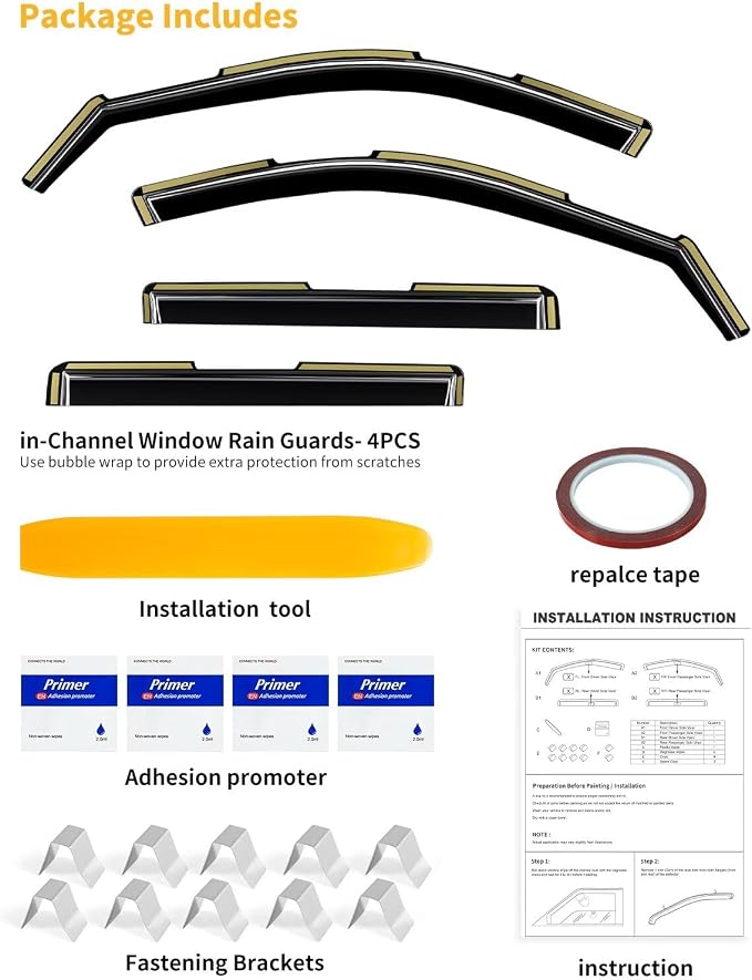 in-Channel Window Rain Guards Fit - Image 9