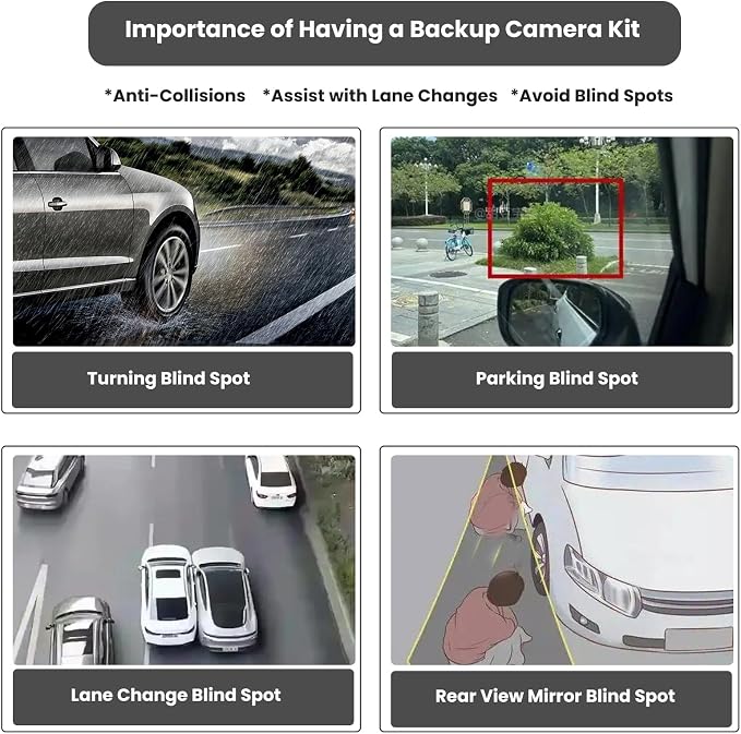 Wireless Backup Camera with Screen, Rear View Mirror Camera 1080P, Night Vision - Image 4