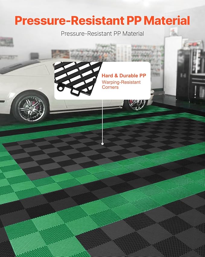 VEVOR Interlocking Drainage Mat, 12” x 12” Modular Interlocking Cushion - Image 2