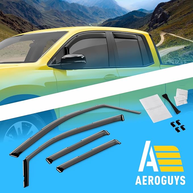 Extra Durable Window Deflectors in-Channel Window Visors Rain Guards Fit - Image 8