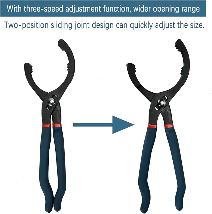 Large Oil Filter Pliers, Universal Oil Filter Removal Tool No Slipping - Image 5