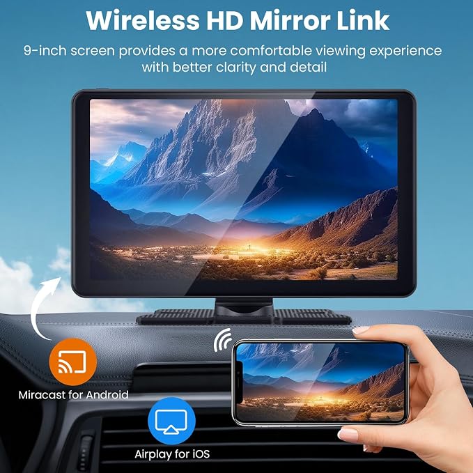 Compatible Wireless Apple CarPlay Android Auto Screen - Image 5