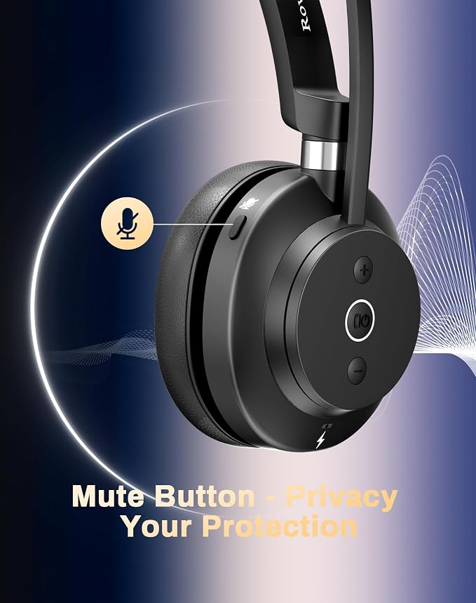 Wireless Headset with Mic for Work, Headset with Microphone for PC, Wireless - Image 6