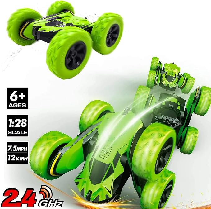 Threeking Double-Sided Driving Rc Stunt Car Toys Remote Control Cars 360-degree - Image 2