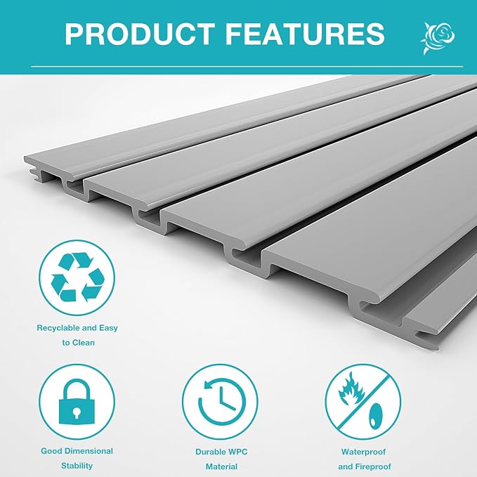NeatiEase 2 x 4ft Slatwall Panel Wall Storage Systems, Slat Wall Paneling - Image 2