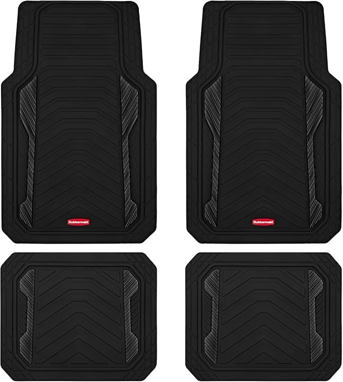 Rubbermaid Car Floor Mat, Heavy Duty All-Weather Car Mats Full Set by Rubbermaid