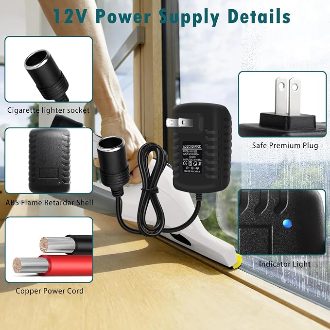 inShareplus 12V 2.5A 30W AC to DC Converter, 12 Volt Cigarette Lighter Adapter - Image 4