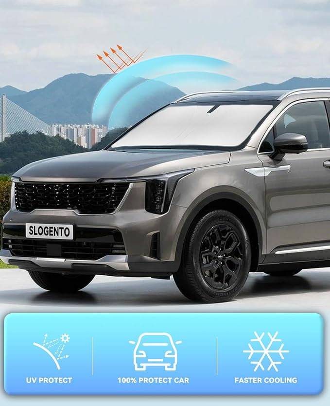 Sun Shade for KIA Sorento Car Windshield Sunshade for 2021-2023 2024 2025 2026 - Image 3