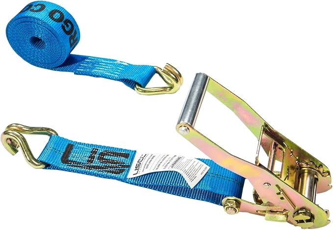 US Cargo Control 2 Inch Wide x 18 Foot Long Heavy Duty Ratchet Strap by USCargoControl