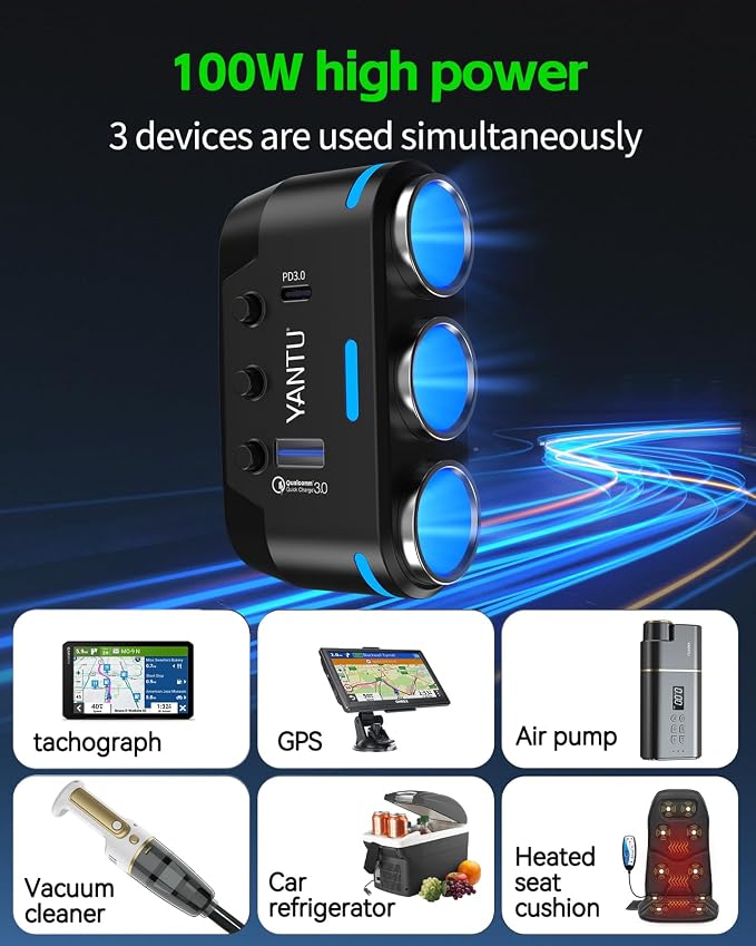 YANTU Cigarette Lighter Adapter/Splitter - Image 5