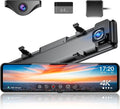 12" 4K UHD Mirror Dash Cam Front and Rear by Martalk
