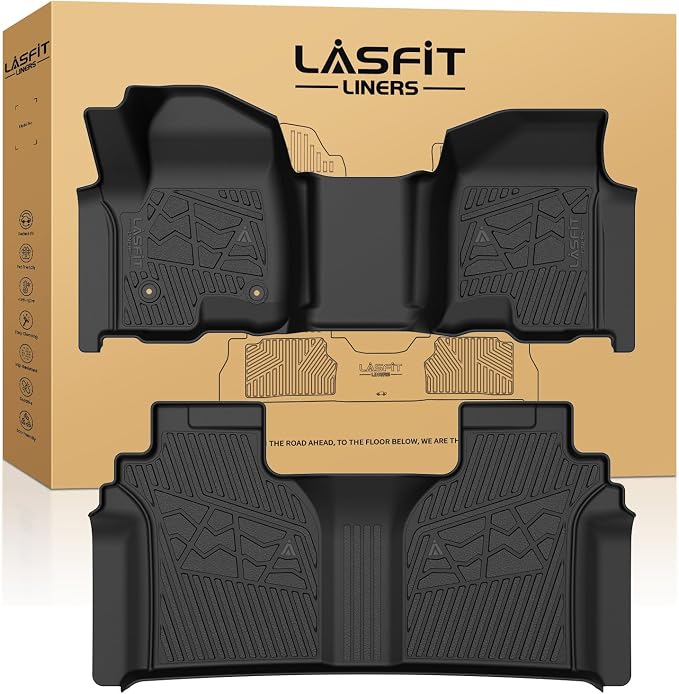 LASFIT Floor Mats 2019-2025 for Chevy Silverado/GMC Sierra 1500, 2020-2025 by LASFIT