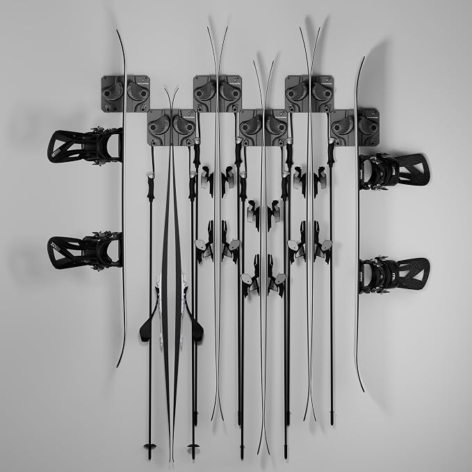 Ultimate Ski & Snowboard Wall Rack | Secure, Non-Slip Storage | Fits Any - Image 2