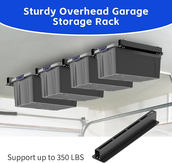 5 Pack Overhead Storage Bin Rack, Ceiling Racks - Image 6