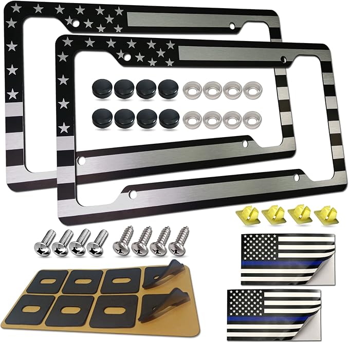 American Flag License Plate Frames by FBJTDQ