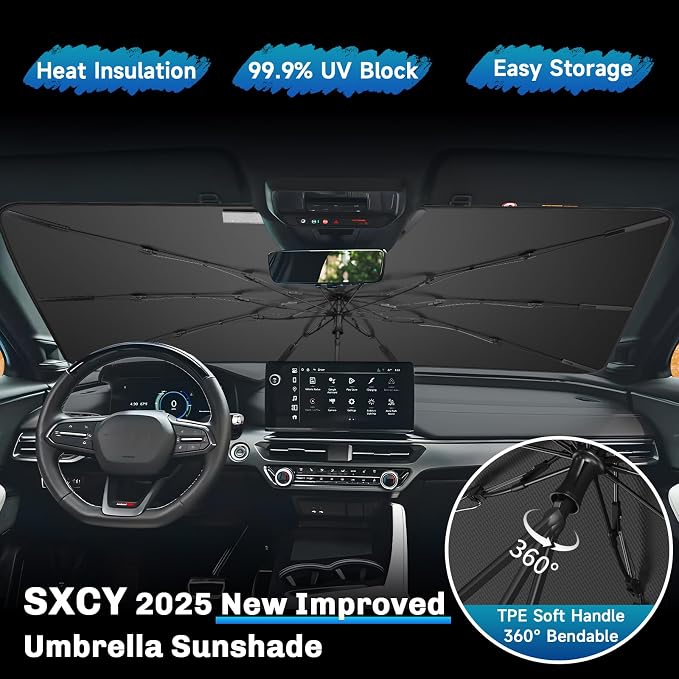 SXCY for 2024 2025 Acura ZDX Windshield Umbrella Sunshade for 2025 Acura ZDX - Image 2