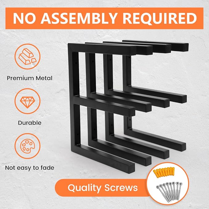 4 Pack Wood Organizer and Lumber Storage Rack Wall Mount, Heavy Duty Wood - Image 4