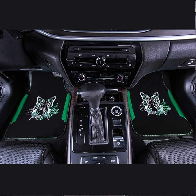 CAR PASS Embroidery Butterfly Car Floor Mats, Universal Fit - Image 3