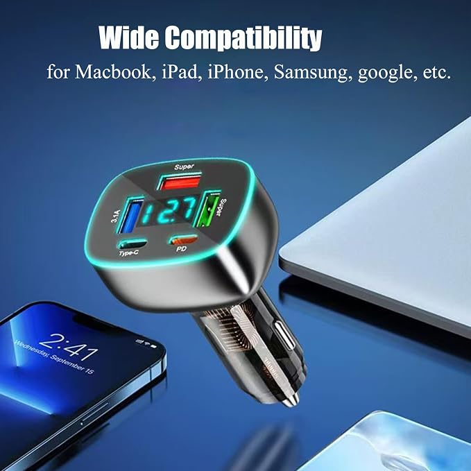 5 Port USB C Car Phone Charger - Image 8