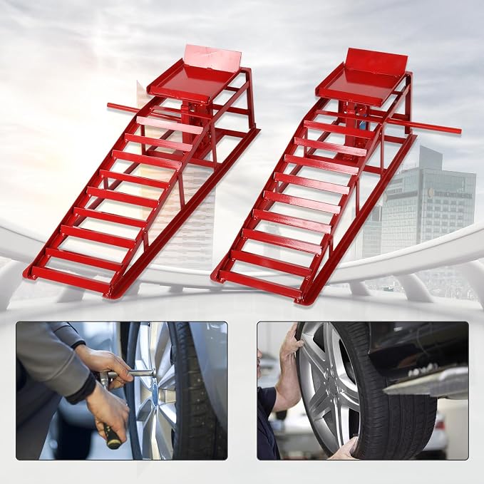 5 Ton 2 Pack Hydraulic Car Ramp Elevator 10000 Lbs - Image 7