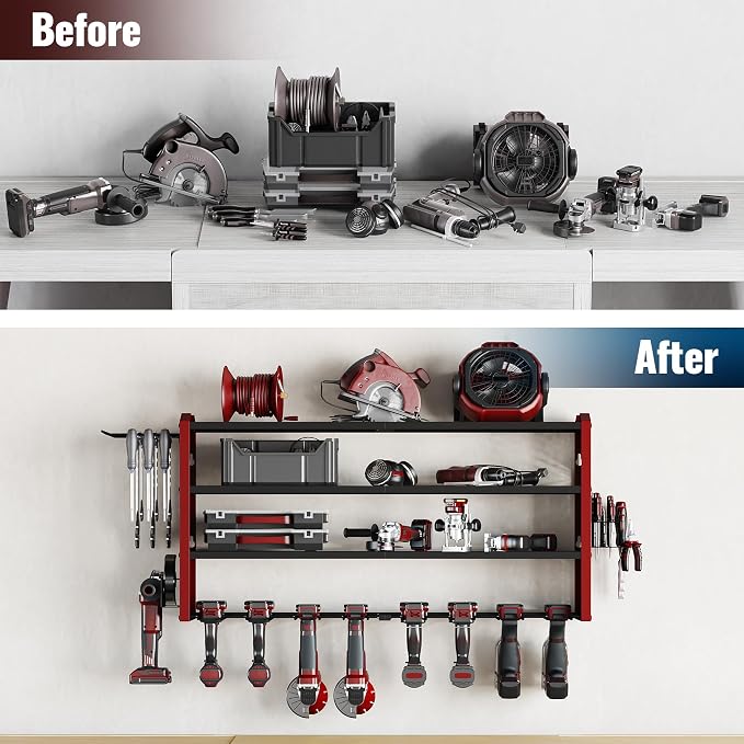Tomorotec Wall-Mounted Power Tool Storage Rack - Image 6