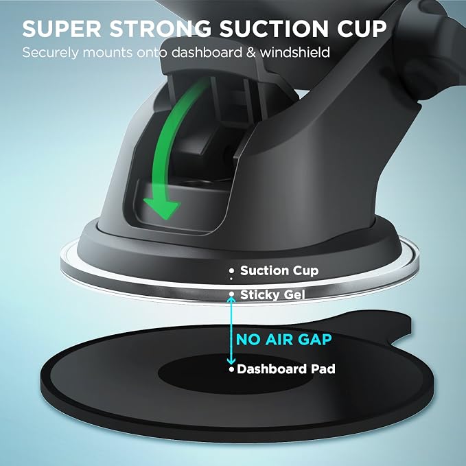 iOttie Easy One Touch Classic Dash & Windshield Universal Car Mount Phone - Image 5