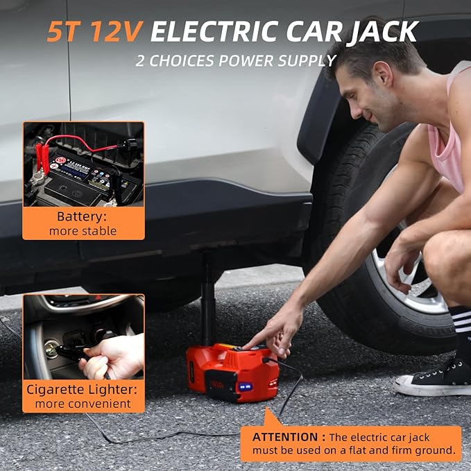 STANDTALL Electric Car Jack Kit 5 Ton 12V Hydraulic Jack Floor Jack - Image 3