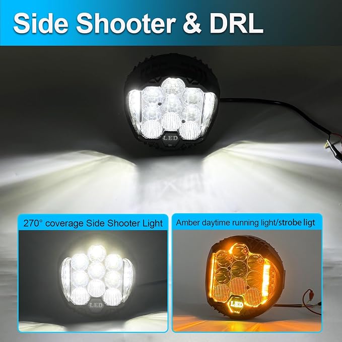 LIGBT 2PCS 7 Inch Round LED Offroad Light - Image 3