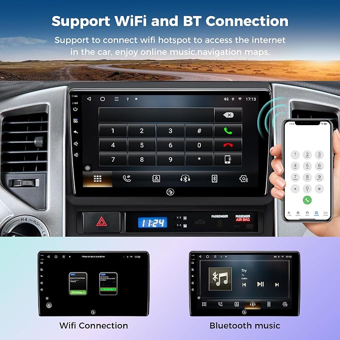 for Toyota Tacoma Radio Upgrade 2005-2015, QLED Touch Screen Car Stereo 9 inch - Image 5
