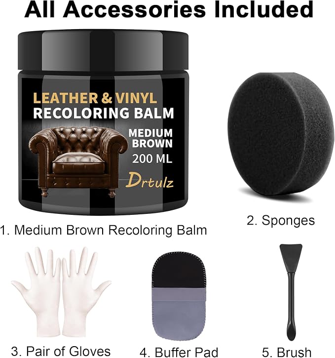 Leather Recoloring Balm, Leather Color Restorer Conditioner, Leather Restorer - Image 7