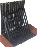 24 Pack L14 x H 10" Black Heavy Duty Shelf Brackets by MHMYDZ