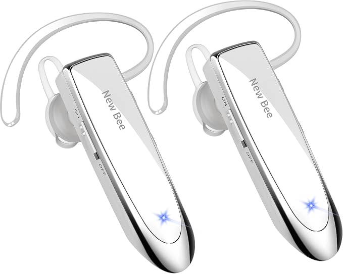 New bee Bluetooth Earpiece V5.0 Wireless Handsfree Headset 24 Hrs Driving 60 by NewBee
