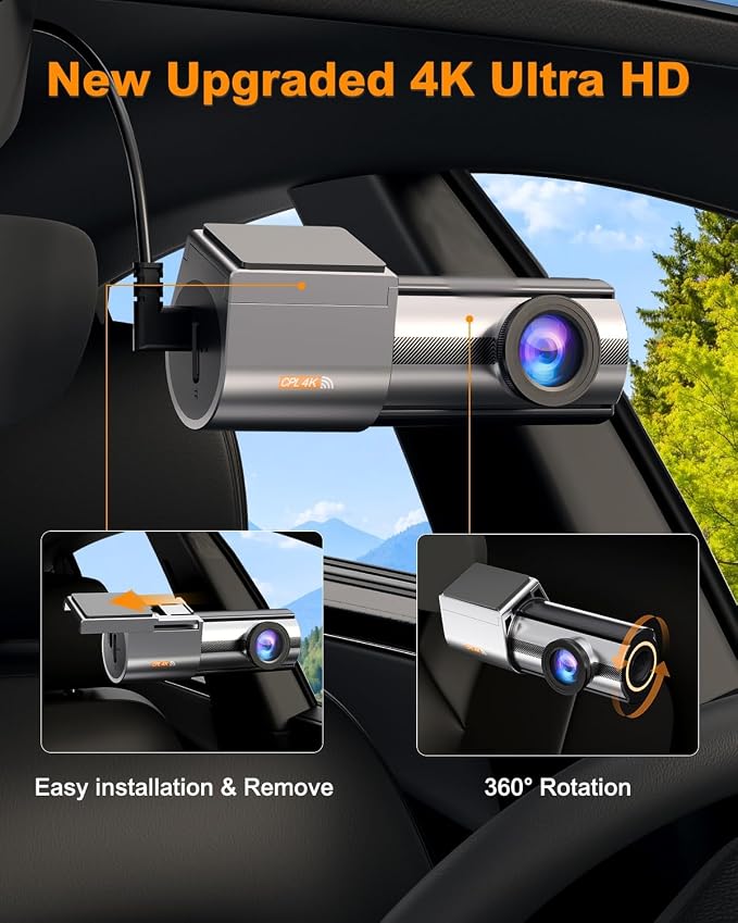 Dash Cam Front 4K, Built-in 5GHz WiFi - Image 5