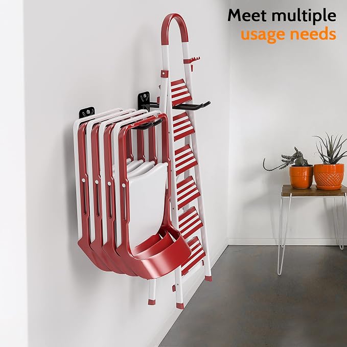 2PCS Racks for chairs, 12.4 inch Garage Hooks, Heavy Duty Hooks, Wall Mount - Image 2