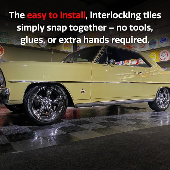 Big Floors RaceDeck CircleTrac, Interlocking Non-Slip Garage Flooring Tile - Image 5