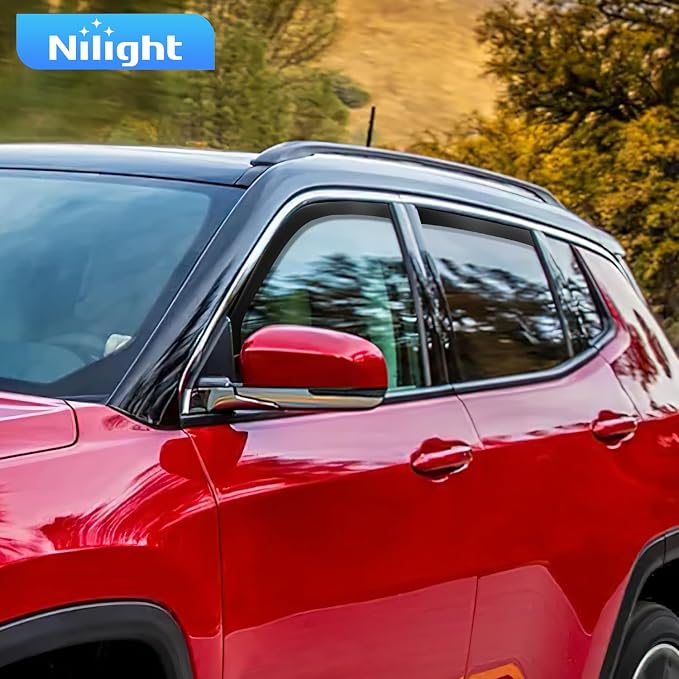Nilight Vent Window Visors for Jeep Compass 2017 2018 2019 2020 2021 2022 2023 - Image 7