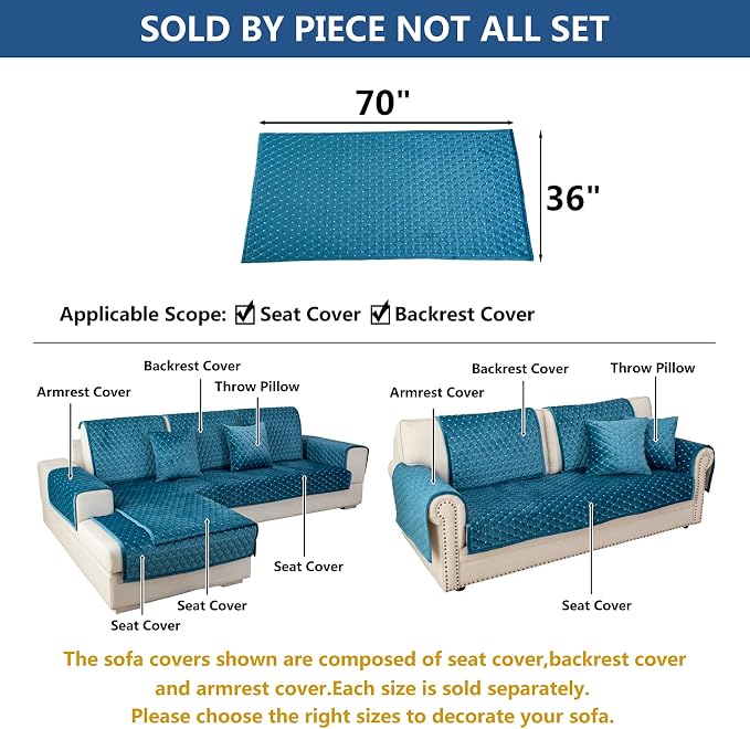 Eismodra Couch Cover, Sectional Couch Covers, Sofa Covers - Image 5