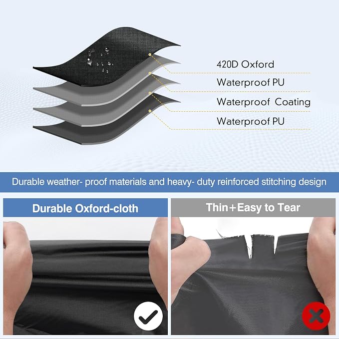 QUNSUNUS Waterproof Car Cover for Oldsmobile Cutlass 1966-1980/1988, Outdoor - Image 3