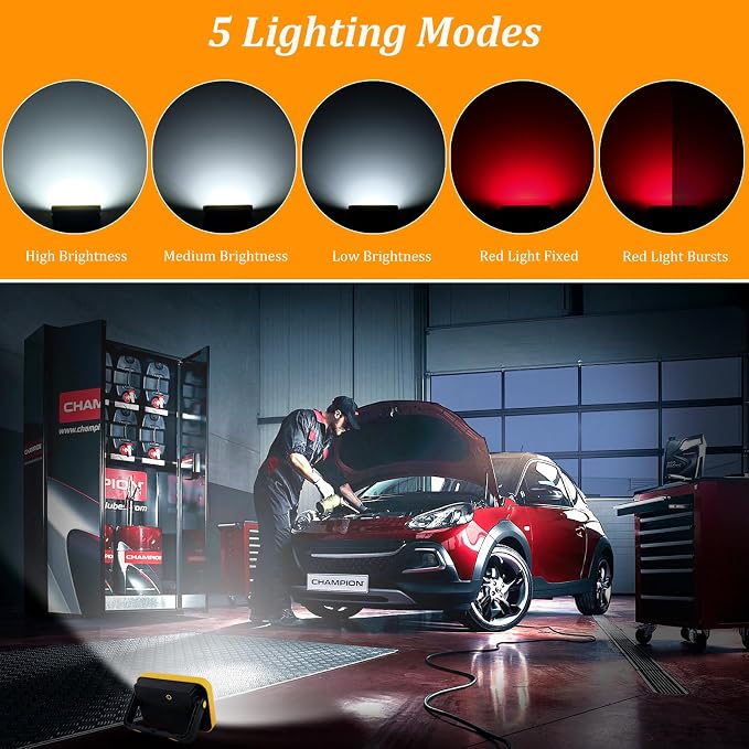 4 Pack Work Light Portable SMD LED Super Bright Rechargeable Flood Light - Image 2