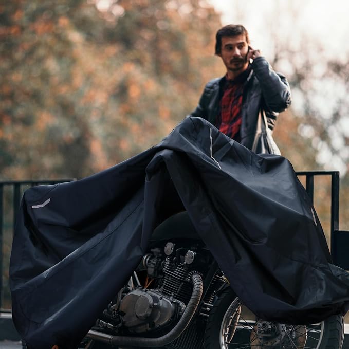 Motorbike Cover Waterproof Outdoor, Motorcycle Scooter Moped Rain Dust Cover - Image 6