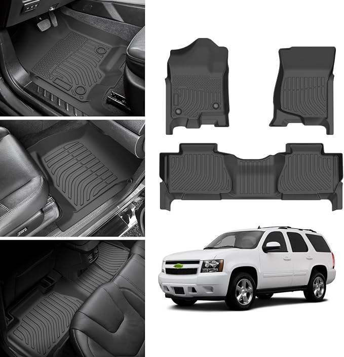 Cartist Floor Mats for Chevy Tahoe & GMC Yukon 2007-2014 All Weather Floor Mat - Image 2