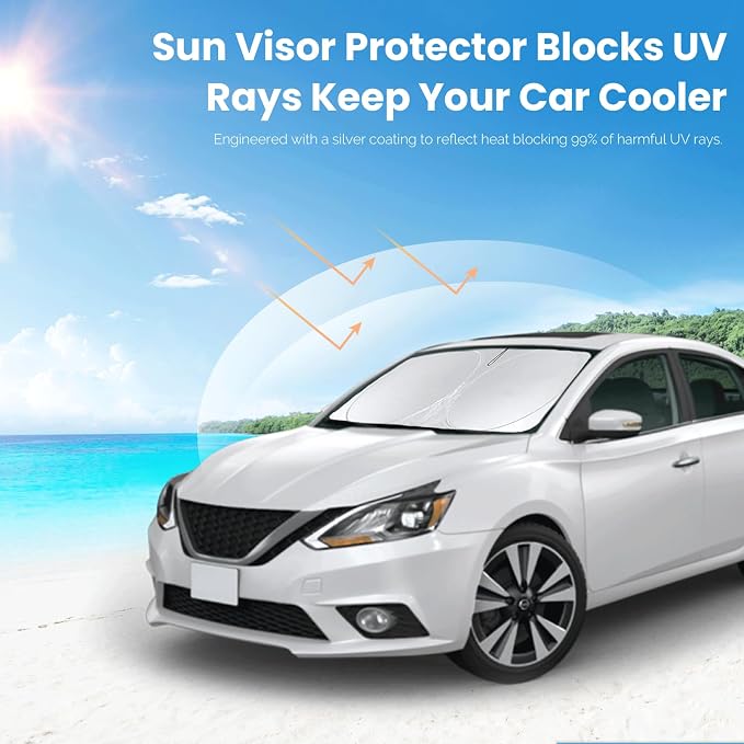 INSAUTO for Altima 2024 Windshield Sun Shade Sunshade for Nissan Altima Sedan - Image 4