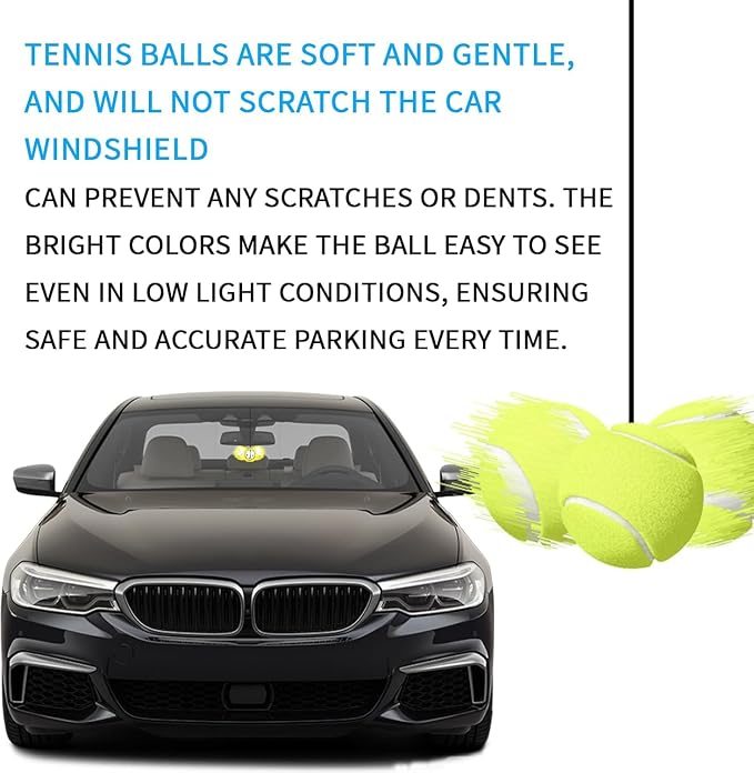 2PC Garage Parking Assistance Tennis Balls, Garage Car Stop Indicator, Garage - Image 6