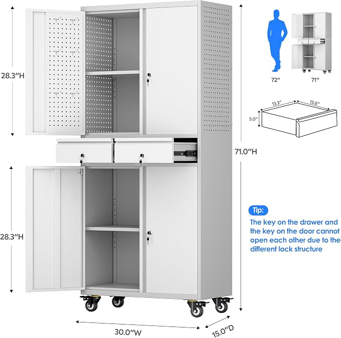 Metal Garage Storage Cabinet - Image 3